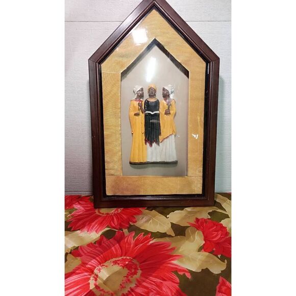 Vintage Christian African American shadow box sculptures. Fairly rare to come by - Picture 2 of 4